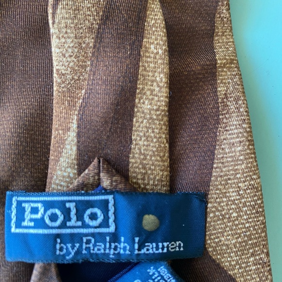 Polo by Ralph Lauren Brown and Tan Patterned Tie - Picture 2 of 5